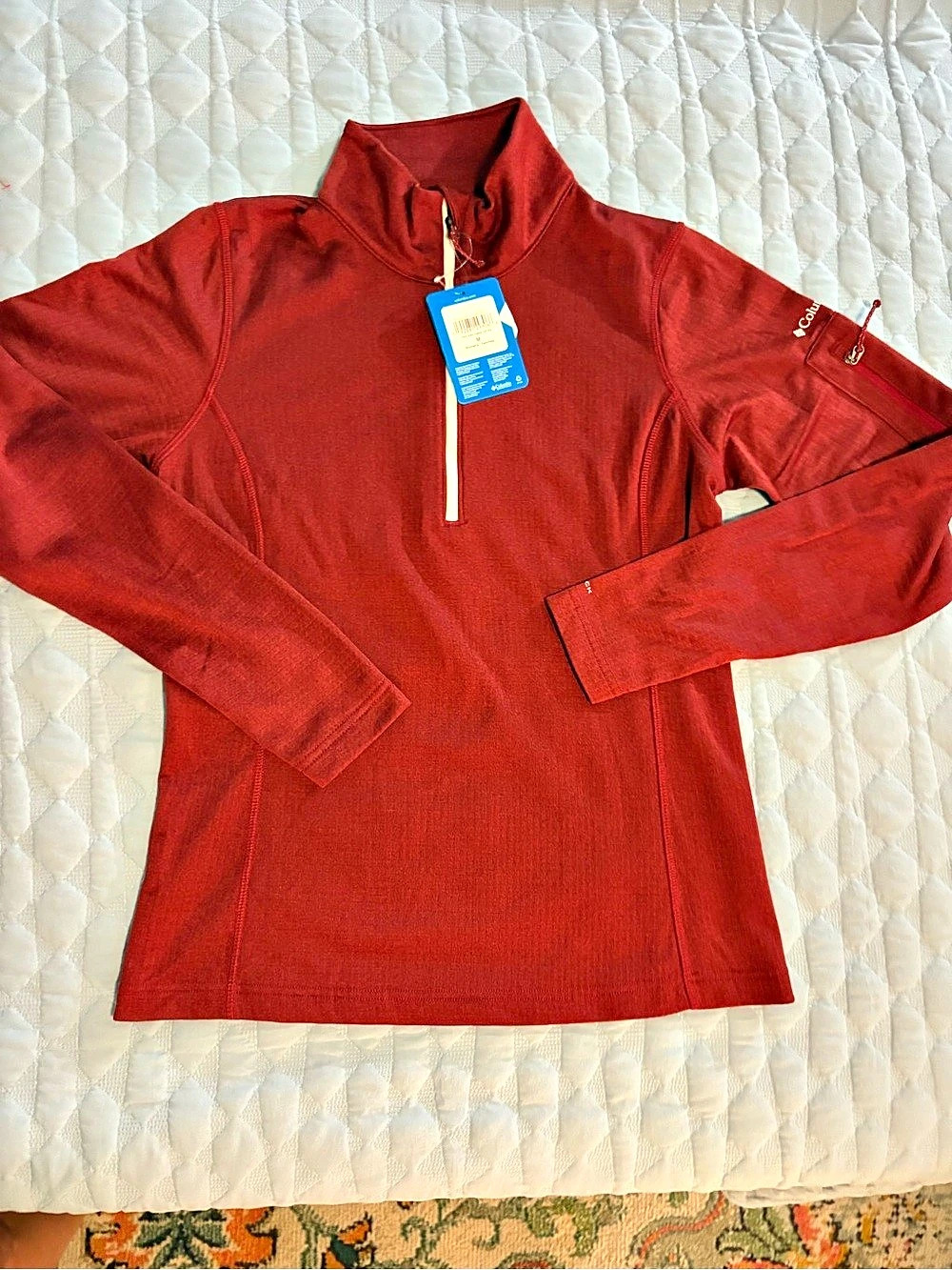 Columbia Omni-Wick Women’s Quarter-Zip Pullover – Burgundy – medium NWT